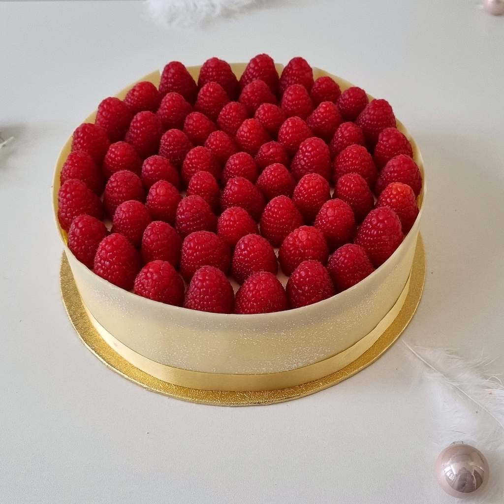 frambozen verjaardagstaart